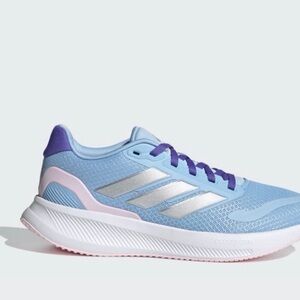 Adidas Kids Runfalcon 5 Shoes - Light Blue and Lavender